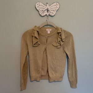 Cat & Jack Cardigan Glittery Gold 7/8 Girls